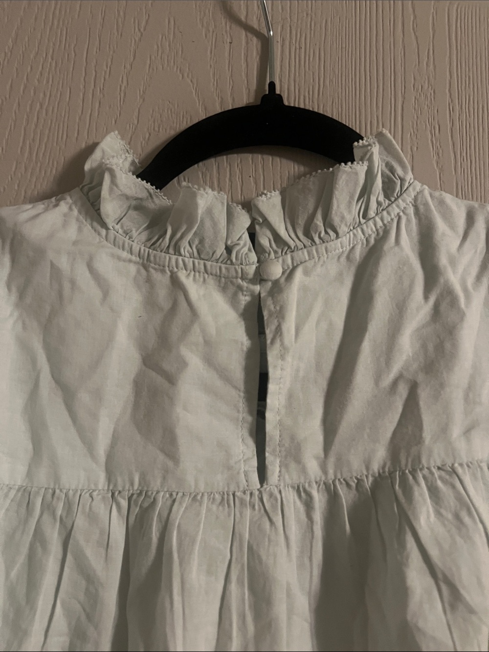 St. Roche 100% Organic Cotton Mint Green Eyelet Ruffle Top Size 2 - Picture 10 of 11